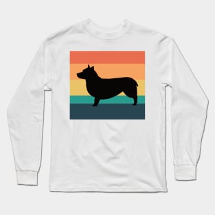 Swedish Vallhund Dog Vintage Sunset 2 Long Sleeve T-Shirt